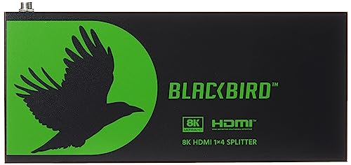 Monoprice 1x4 HDMI Splitter with Audio Extraction, 8K@60Hz, 4K@120Hz, 40Gbps, HDMI 2.1, HDCP 2.3, HDR10+ and Dolby Vision, for HDTV, Xbox, PS5/4/3, Fire TV, Roku, PC, Projector - Blackbird Series by Monoprice - Image 2