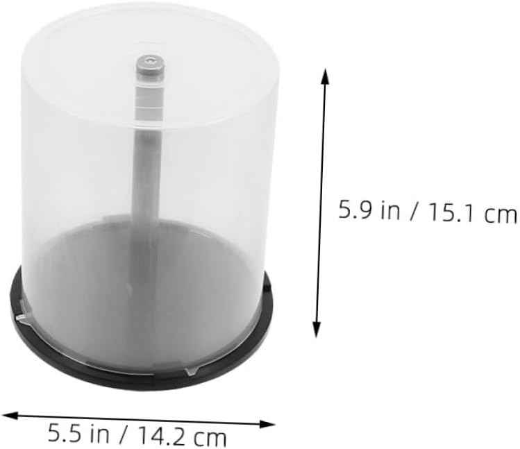 5pcs CD Dvd Storage Bucket Clear Organizer for Discs Empty Dvd Storage Case Space Saving with Independent Lid for Music and Movies