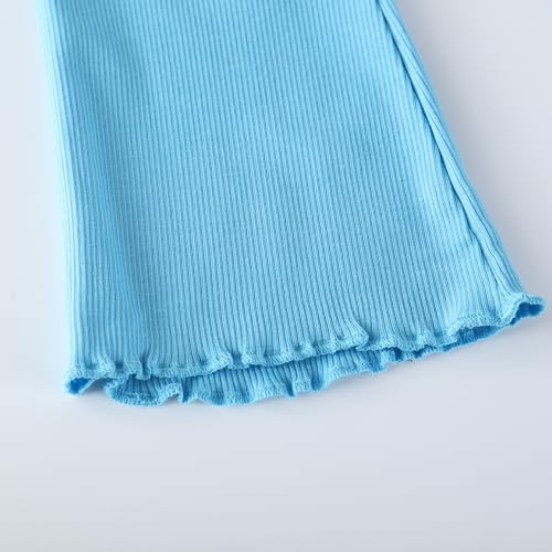 EmaoFun Girl's Bootcut Leggings 3Packs,Cotton Kids Bell Bottoms Pants(2-7 Years)3