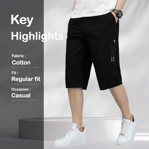 Image of TAGDO Men's Solid Cotton Shorts | Shorts Pant for Men | Shorts for Men (2003)