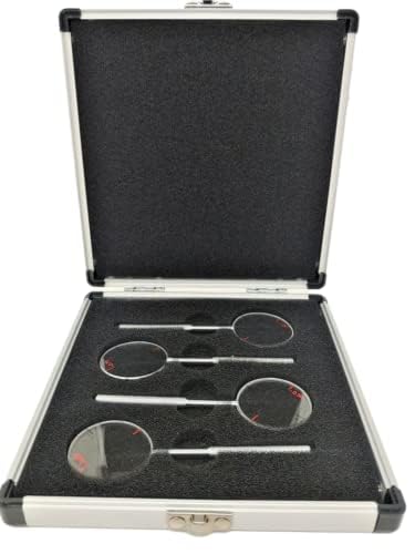 FocusVue 0.25/0.50/0.75/1.00 Optometry Trial Jackson Cross Cylinder Set Diopters Optics Lens/w Case