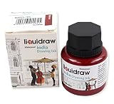 Liquidraw Encre à dessin colorée indienne, imperméable, 20 couleurs assorties, 35 ml, encres indiennes pour artistes (Marron)