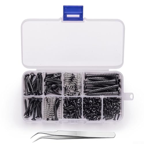 El kit de reemplazo de herramientas de guitarra incluye tornillos importantes y práctica caja de almacenamiento (C)