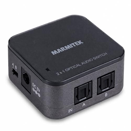 Evita conectar y desconectar cables con este switch audio Toslink de 2 entradas con mando a distancia