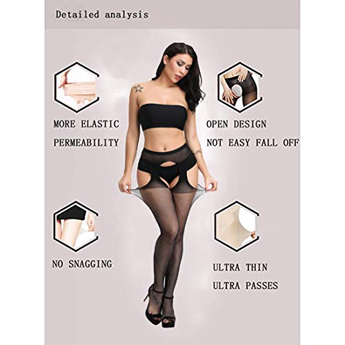 2-Pair Sexy Lace Pantyhose Stockings Silk Stockings High Waist Tights Garter Belt Suspenders Pantyhose for Women Girls4