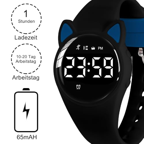 Image of Kids Watches for Girls Boys Digital Sport Watch with Step Counter Pedometer Vibration Alarm Clock, No App Waterproof Fitness Tracker Kids Watch Boys Girls Teens Students Ages 5-16