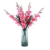 CMJLBM 5pcs 30'' Orchids Artificial Flowers Single Stem Gladiolus Fake Flowers for Home Garden Party