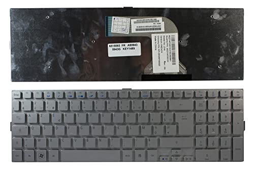 Clavier français argent pour ordinateur portable Acer Aspire 8943G-7748G1