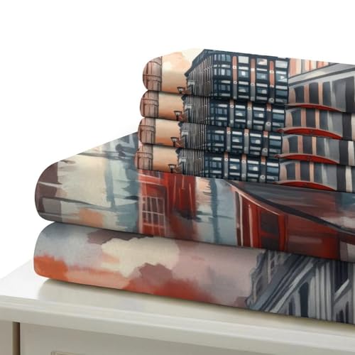 Housse de couette paysage urbain pour décoration chambre ado et adulte - 7