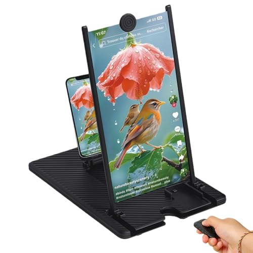 BUPVIOOD �X�N���[���A���v �c�u�� �܂肽���ݎ� �X�N���[���g��� ���������\ �X�}�z�g�勾�z���_�[ HD �f�X�N�p �X�}�z��ʊg�� ��J�y�� ���� �ڂ̕ی� �y�� �j���[�X/����/����/���掋��/�Q�[�� �u���b�N (12�C���`)