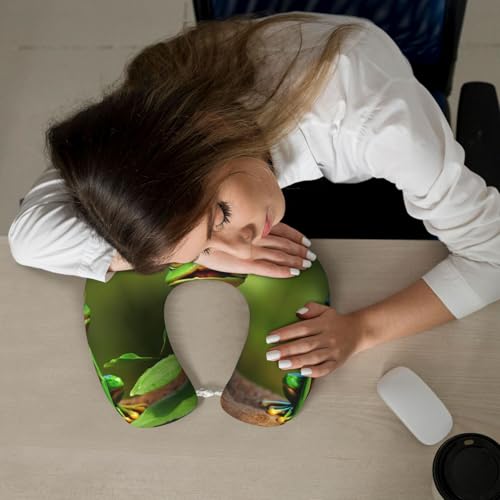 Almohada de Viaje con Estampado Rana Verde miniatura 7