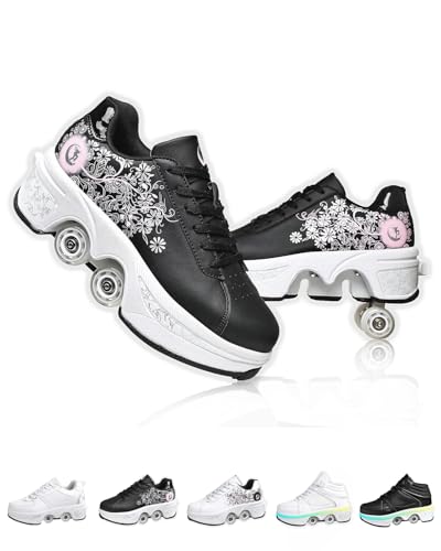 Chaussures A roulettes Retractable Unisexes,2 en 1...