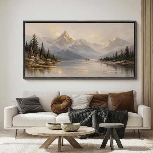 Image of MUDECOR Extra Large Framed Canvas Print Wall Art Pine Art for Living Room