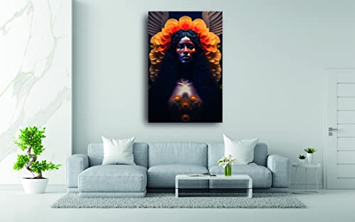 Impressions sur toile haute qualité avec tableau d'art moderne d'un ange de fleurs élégant