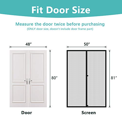 Hador Screen Door 48X80 & Window Screen 59X106 Inch #TOP1