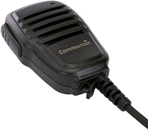 Commountain Compact Speaker Mic Compatible with Baofeng Radios BF-F8HP BF-F9 UV-82 UV-82HP UV-82C UV-5R UV-5R5 UV-5RA UV-5RE UV-5X3 and Kenwood BTECH Retevis Radios, Shoulder Microphone