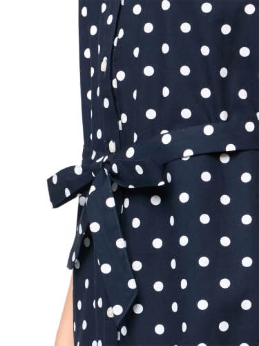 Image of Tommy Hilfiger Women's Sleeveless Collared Button Front Tie Waist Mini Shirt Dress