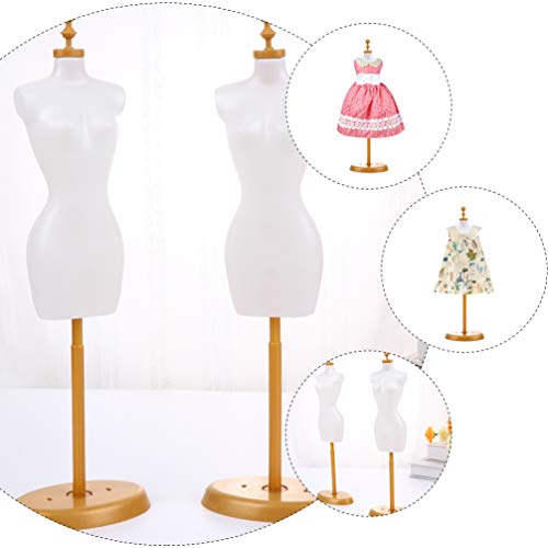 EXCEART 6 Peças de Vestido de Boneca Forma de Pano Vestido de Vestido Manequim Mini Manequim Suporte