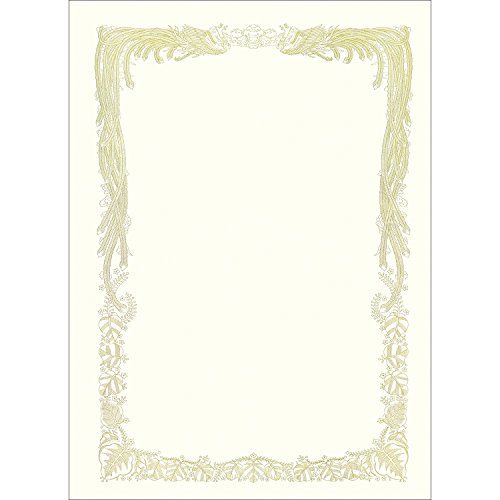 ササガワ 賞状用紙 タカ印 横書き用 ケント紙 白 B4 100枚 10-38