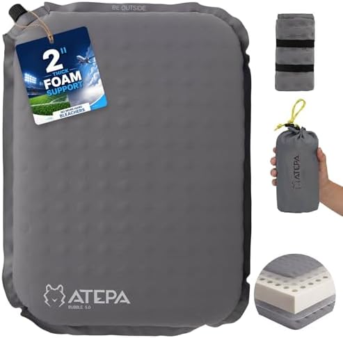 ATEPA Inflatable Seat Cushion, Compact Self-Inflating Seat Cushio...