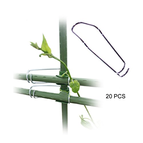 20 ganchos transversales AmgateEu para espalderas de jardín, para conectar las estacas de las plantas y de los tomates, para estacas de 8 mm a 11 mm