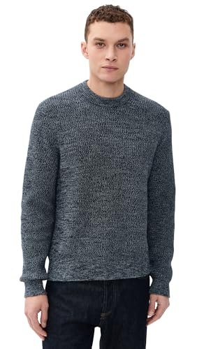Madewell Men's Fisherman Long Sleeve Crewneck Sweater, Ink Marl, M