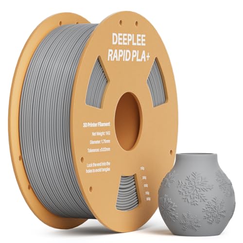 Image of Rapid PLA Plus Filament 1.75mm, High Speed 3D Printer Filament Up to 600mm /s, PLA+ Filament Dimensional Accuracy + /- 0.02 mm Fits Most FDM 3D Printer, Cardboard Spool Gray 1kg