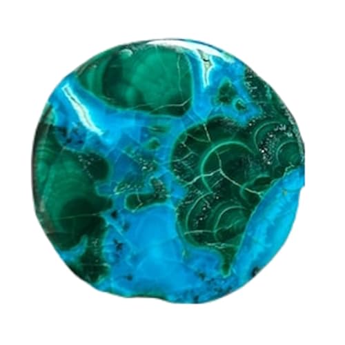 Pierre gemme malachite ronde pour sertir vos bagues et pendentifs DIY