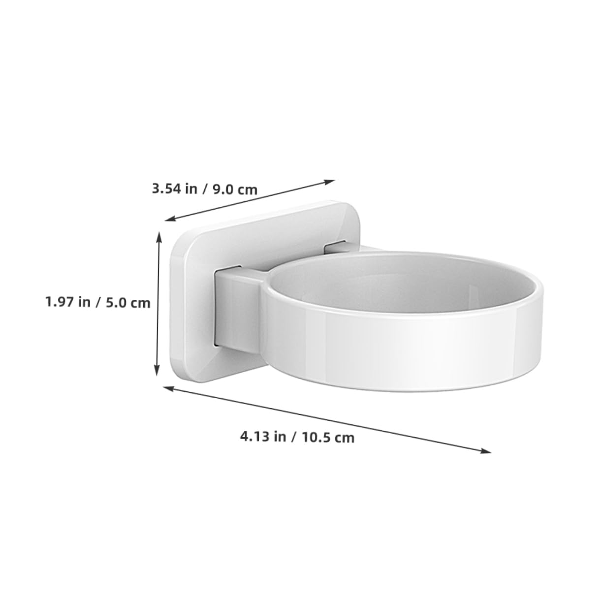 SHERCHPRY Hair Dryer Wall Holder No Drill Vanity Organizer Shelf for Bathroom Combs Hotel Use Space Saving