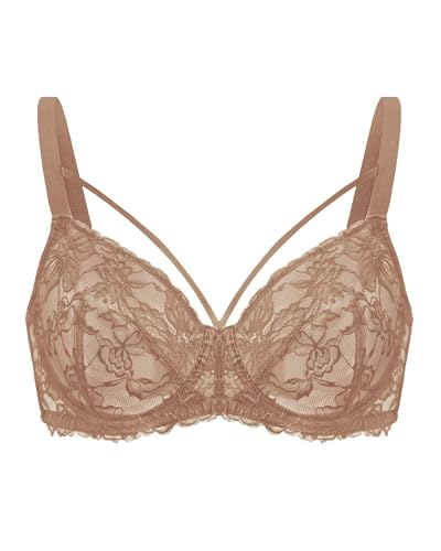 Image of HSIA Minimizer Bras for Women Full Coverage, Unlined Lace Sexy Plus Size Underwire Bra for Large Breasts