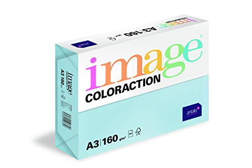 Papier de couleur A3 bleu ciel 160g à forte opacité pour impression recto verso
