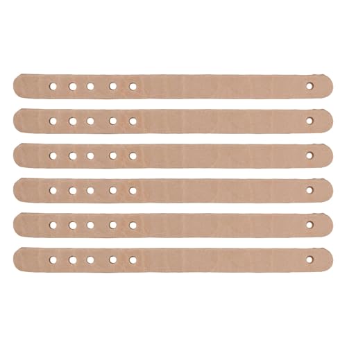 Auratrove Leather Billiard Table Track Belt, Adjustable Snooker Pool Cue Rack Strap with Multi-Hole Design, Space Saving Storage Accessory for Home Game Room, 6 Pack