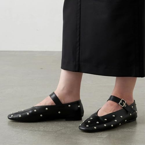 Stylish Mary Jane Studded Flats for Women Comfortable Ballet Buckled Ballerina Shoes for Work, Office, Party, or Daily Shoes3