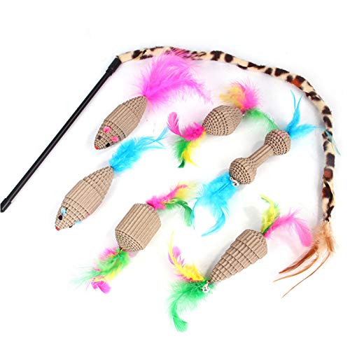 brinquedo de gato,Funien 7 PCS Cat Scratch Toy Interactive Cardboard Chew Toys Variety Pack Set incl