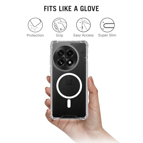 Image of DailyObjects Clear Magnetic Phone Case Cover Compatible with OnePlus 13 | Wireless Charging Slim Back Cover | 2 Layer Edge Protection & Shockproof