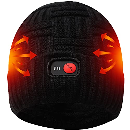 Svpro Gorro Calentado Con Batería Recargable De 7,4 V De Iones De Litio Dura Hasta 3-7 Horas, Negro-Z, L Svpro Gorro Calentado Con Batería Recargable De 7,4 V De Iones De Litio Dura Hasta 3-7 Horas, Negro-Z, L