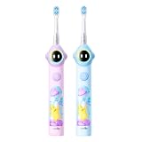 usmile γ2 in 1γ Q30 Kids Sonic Electric Toothbrush, Voice-Guided Full-Mouth Coaching, Missed Spot Alerts & Smart App Reports, Extra-Soft Brush Heads, USB-C Rechargeable, IPX8 Waterproof (Ages 3β12