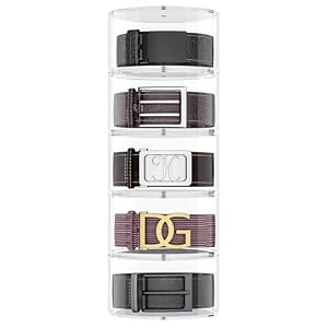 NIUBEE Acryl Gürtelorganizer 5 Ebenen Gürtelhalter