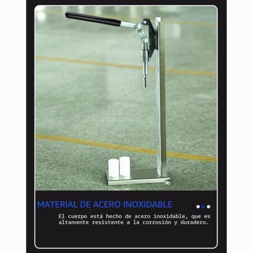 Miniatura 7 de Wucioa Encorchadora Manual Para Botellas De Vino, Corcho A Presión De Acero Inoxidable, Herramienta Para Insertar Tapones, 4 Cabezales Pom, 300 Botellas H, Para Corchos De 20-22 Mm