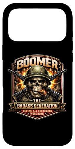 �u�[�}�[�W�F�l���[�V����Badass Before You Sissies Were Born Skull �X�}�z�P�[�X iPhone 17 Pro Max �p