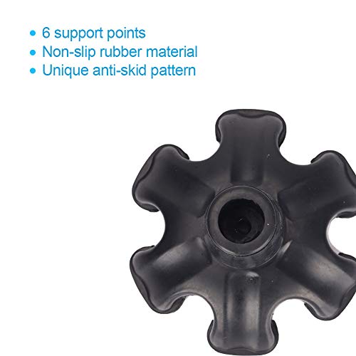 Hnyg Cane Tips 3/4 Inch 6 Support Cane Feet Self Standing Cane Tip,Non-Skid Rubber Walking Cane Tips,Cane Tips 3/4 Inch Heavy Duty,Cane Foot Replacement,Crutch Tips,Base For Walking Cane. #TOP2