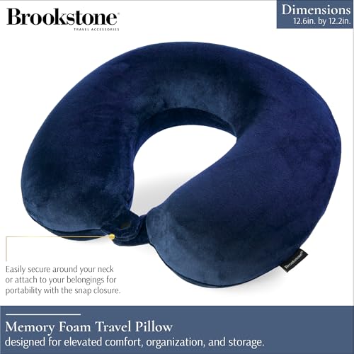 image for Brookstone Travel Neck Pillow - Lightweight U-Shaped Memory Foam Trave