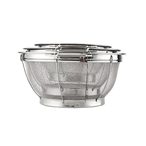 Farberware 5181490 Stainless Steel Colander Sieves-Set Of 3, Multi Sized #TOP2