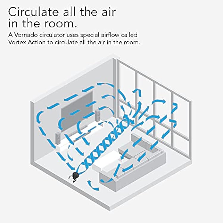 Vornado 623 Mid-Size Whole Room Air Circulator Fan, Black