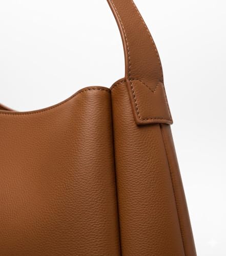 Image of PAVILONN Women Shoulder Purse Office Tote Work Handbag Structured Carry Bag with Large Capacity Travel Satchel Elegant Professional Ladies Fashion Accessory for College Shopping Everyday Use | Premium Leather Bags, Elegant Travel Bags, Lightweight Lady Bag, Spacious Office Bags, Large Capacity Totes, Adjustable Strap Bag