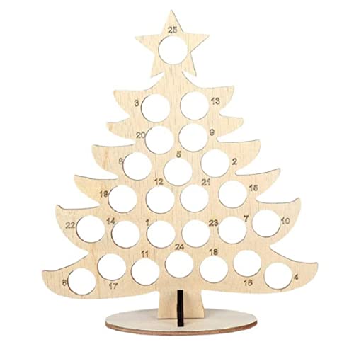 Calendrier de l'avent en bois avec cadre chocolat Style2
