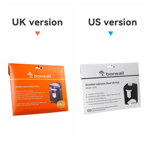 Bonsaii Paper Shredder Lubricant Sheets, 24-Pack (8.7 X 7.9 Inch/Piece) #TOP6