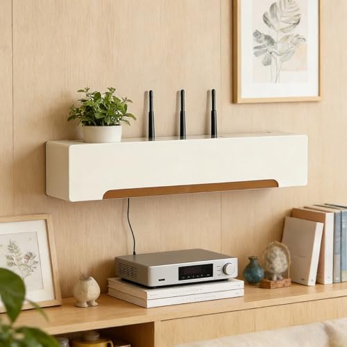 Gestion câbles et modem avec le cache box mural sans perçage - 3