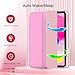 MoKo for iPad (A16) 11th Generation Case 11 Inch 2025, iPad 10th Generation Case 10.9 Inch 2022 with Pencil Holder, Slim Light Trifold Protective Cover with Hard PC Translucent Back Shell, Pink