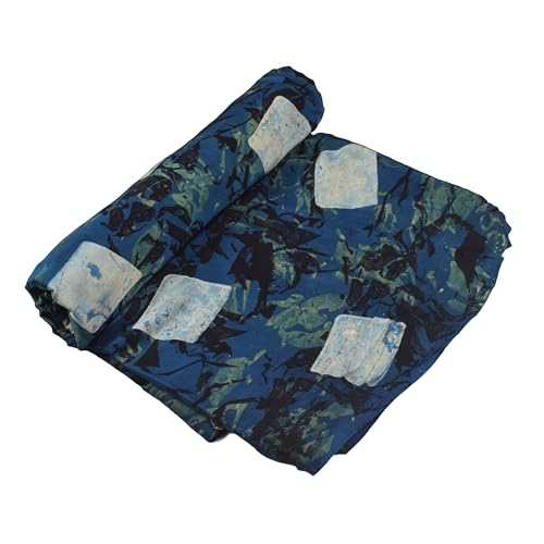 Image of Ethnics of Kutch Womens's Ajrakh Modal Silk Natural Dye Hand Block Print Unstitched Kurta Fabric